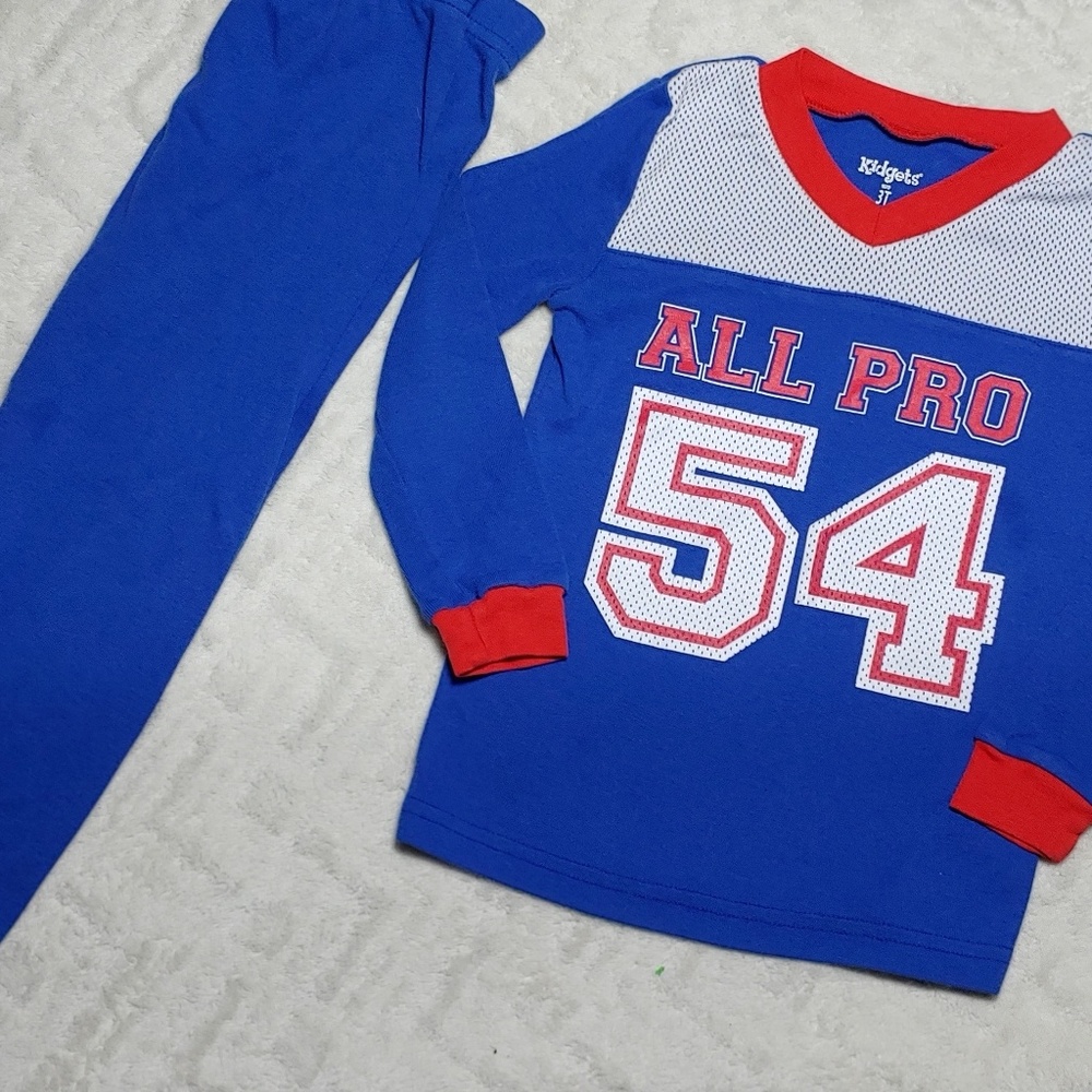 Football pajama set 3T